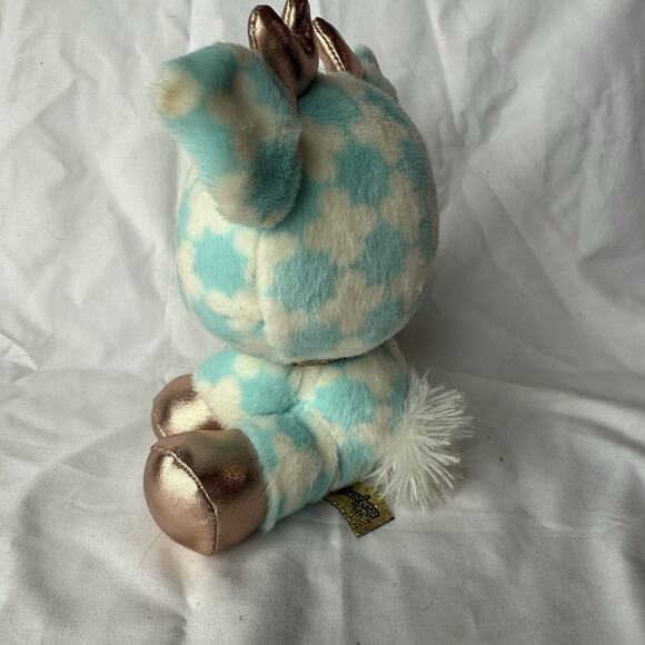 GUND Arden Doemei Plushes Deer Plush Blue White Cloud Pattern Gold Hooves 2023 - Picture 4 of 7